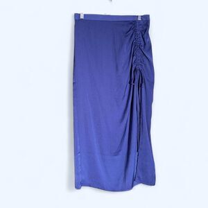 NWT Banana Republic Women's Gathered Blue Midi Skirt - Size 6